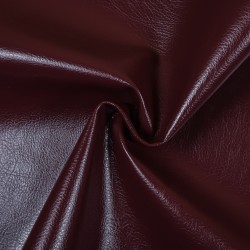 Ткань Дерматин (Кожзам) для мебели, цвет Бордовый (на отрез)  в Геленджике