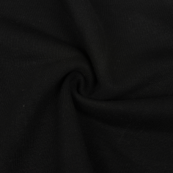 Ткань Футер 3-х нитка, Петля, цвет Черный (на отрез)  в Геленджике