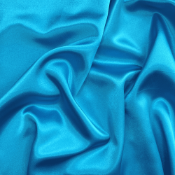 *Ткань Атлас-сатин, цвет Голубой (на отрез)  в Геленджике