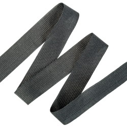 Окантовочная лента-бейка, цвет Чёрный 22мм (на отрез)  в Геленджике