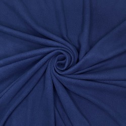 Ткань Флис Односторонний 130 гр/м2, цвет Темно-синий (на отрез)  в Геленджике