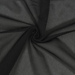 Трикотажная Сетка 75 г/м2, цвет Черный (на отрез)  в Геленджике