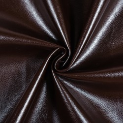 Ткань Дерматин (Кожзам) для мебели, цвет Темно-Коричневый (на отрез)  в Геленджике