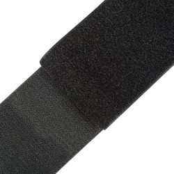 Контактная лента 100мм цвет Чёрный (велькро-липучка, на отрез)  в Геленджике