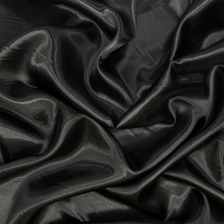 Ткань Атлас-сатин, цвет Черный (на отрез)  в Геленджике