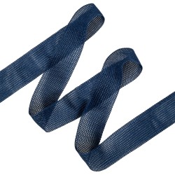 Окантовочная лента-бейка, цвет Синий 22мм (на отрез)  в Геленджике