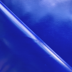 Тентовый материал ПВХ 450 гр/м2, Синий (Ширина 160см), на отрез  в Геленджике, 450 г/м2, 799 руб