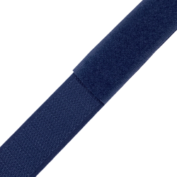 Контактная лента 25мм цвет Тёмно-Синий (Велькро-липучка), на отрез  в Геленджике