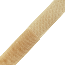 Контактная лента 25мм цвет Кремовый (велькро-липучка, на отрез)  в Геленджике