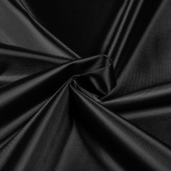 *Ткань Оксфорд 210D PU, цвет Черный (на отрез)  в Геленджике