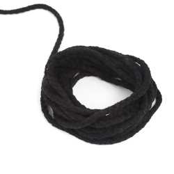 Шнур для одежды тип 2,  Чёрный (плетено-вязаный/полиэфир)  в Геленджике